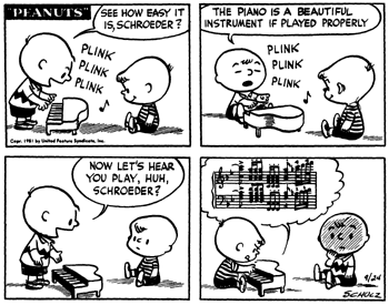 Schroeder's first toy piano